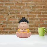 Maxbell Miniature Buddhist Statue Fengshui Decoration for Office Living Room Bedroom Buddha on Pink Base
