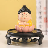 Maxbell Miniature Buddhist Statue Fengshui Decoration for Office Living Room Bedroom Buddha on Pink Base