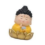 Maxbell Miniature Buddhist Statue Fengshui Decoration for Office Living Room Bedroom Buddha on Gold Base