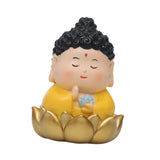 Maxbell Miniature Buddhist Statue Fengshui Decoration for Office Living Room Bedroom Buddha on Gold Base