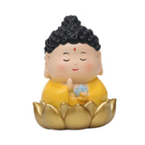 Maxbell Miniature Buddhist Statue Fengshui Decoration for Office Living Room Bedroom Buddha on Gold Base