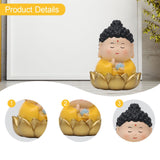 Maxbell Miniature Buddhist Statue Fengshui Decoration for Office Living Room Bedroom Buddha on Gold Base