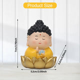 Maxbell Miniature Buddhist Statue Fengshui Decoration for Office Living Room Bedroom Buddha on Gold Base