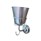 Maxbell Wall Mounted Vessel Rack Handmade Home Decoration for Outdoor Flowers Summer Silver