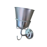 Maxbell Wall Mounted Vessel Rack Handmade Home Decoration for Outdoor Flowers Summer Silver