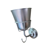 Maxbell Wall Mounted Vessel Rack Handmade Home Decoration for Outdoor Flowers Summer Silver