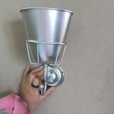 Maxbell Wall Mounted Vessel Rack Handmade Home Decoration for Outdoor Flowers Summer Silver