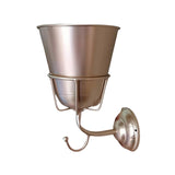 Maxbell Wall Mounted Vessel Rack Handmade Home Decoration for Outdoor Flowers Summer Gold