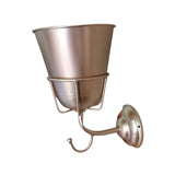 Maxbell Wall Mounted Vessel Rack Handmade Home Decoration for Outdoor Flowers Summer Gold