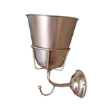 Maxbell Wall Mounted Vessel Rack Handmade Home Decoration for Outdoor Flowers Summer Gold