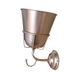 Maxbell Wall Mounted Vessel Rack Handmade Home Decoration for Outdoor Flowers Summer Gold