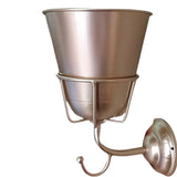 Maxbell Wall Mounted Vessel Rack Handmade Home Decoration for Outdoor Flowers Summer Gold