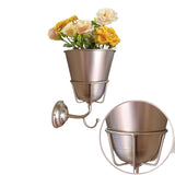 Maxbell Wall Mounted Vessel Rack Handmade Home Decoration for Outdoor Flowers Summer Gold