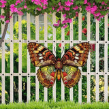 Maxbell Metal Butterfly Wall Decor Balcony Patio Garden Butterfly Hanging Wall Decor