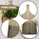 Maxbell Wall Hanging Basket Hanging Organizer for Patio Housewarming Gift Restaurant Square Black