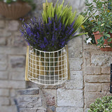 Maxbell Wall Hanging Basket Hanging Organizer for Patio Housewarming Gift Restaurant Square White