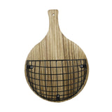 Maxbell Wall Hanging Basket Hanging Organizer for Patio Housewarming Gift Restaurant Round Black
