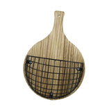Maxbell Wall Hanging Basket Hanging Organizer for Patio Housewarming Gift Restaurant Round Black