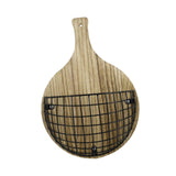 Maxbell Wall Hanging Basket Hanging Organizer for Patio Housewarming Gift Restaurant Round Black