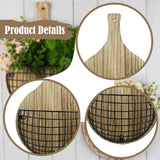 Maxbell Wall Hanging Basket Hanging Organizer for Patio Housewarming Gift Restaurant Round Black