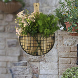 Maxbell Wall Hanging Basket Hanging Organizer for Patio Housewarming Gift Restaurant Round Black