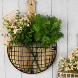 Maxbell Wall Hanging Basket Hanging Organizer for Patio Housewarming Gift Restaurant Round Black