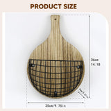 Maxbell Wall Hanging Basket Hanging Organizer for Patio Housewarming Gift Restaurant Round Black