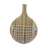 Maxbell Wall Hanging Basket Hanging Organizer for Patio Housewarming Gift Restaurant Round White