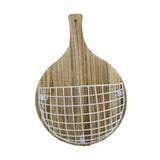 Maxbell Wall Hanging Basket Hanging Organizer for Patio Housewarming Gift Restaurant Round White