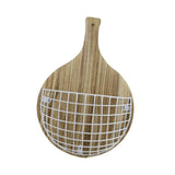Maxbell Wall Hanging Basket Hanging Organizer for Patio Housewarming Gift Restaurant Round White