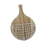 Maxbell Wall Hanging Basket Hanging Organizer for Patio Housewarming Gift Restaurant Round White