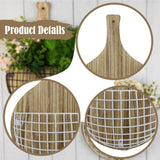 Maxbell Wall Hanging Basket Hanging Organizer for Patio Housewarming Gift Restaurant Round White
