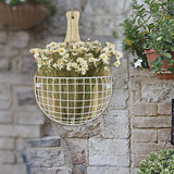 Maxbell Wall Hanging Basket Hanging Organizer for Patio Housewarming Gift Restaurant Round White