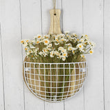 Maxbell Wall Hanging Basket Hanging Organizer for Patio Housewarming Gift Restaurant Round White