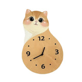 Maxbell Cat Wall Clock Non Ticking Unique Decoration for Study Room Home Dining Room No Tail 30cmx19cm