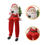 Maxbell Resin Sitting Santa Figurine Collectible Ornament for Desktop Bedroom Indoor right holding tree