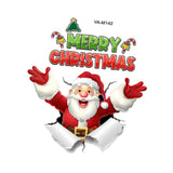 Maxbell Santa Toilet Lid Decal Funny Waterproof Toilet Decoration Holiday Decoration