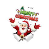 Maxbell Santa Toilet Lid Decal Funny Waterproof Toilet Decoration Holiday Decoration
