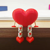 Maxbell Valentine's Day Heart Sign Plaques Tiered Tray Decor for Party Shelf Kitchen
