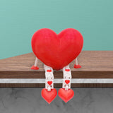 Maxbell Valentine's Day Heart Sign Plaques Tiered Tray Decor for Party Shelf Kitchen