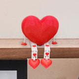 Maxbell Valentine's Day Heart Sign Plaques Tiered Tray Decor for Party Shelf Kitchen