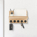 Maxbell Key Holder for Wall Rustic Wood Coat Hanger for Living Room Doorway Bathroom