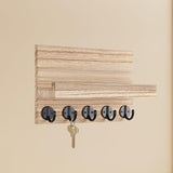 Maxbell Key Holder for Wall Rustic Wood Coat Hanger for Living Room Doorway Bathroom
