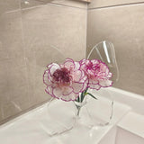Maxbell Butterfly Vase Clear Lightweight Home Decor for Bedroom Desktop Coffee Table