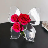 Maxbell Butterfly Vase Clear Lightweight Home Decor for Bedroom Desktop Coffee Table