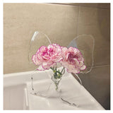 Maxbell Butterfly Vase Clear Lightweight Home Decor for Bedroom Desktop Coffee Table