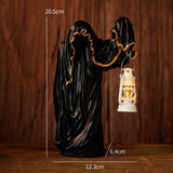 Maxbell Hell Mailman Lantern Ornament Realistic Ghost Statue for Bedroom Lawn Home Black