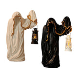 Maxbell Hell Mailman Lantern Ornament Realistic Ghost Statue for Bedroom Lawn Home Black