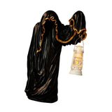 Maxbell Hell Mailman Lantern Ornament Realistic Ghost Statue for Bedroom Lawn Home Black