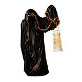 Maxbell Hell Mailman Lantern Ornament Realistic Ghost Statue for Bedroom Lawn Home Black